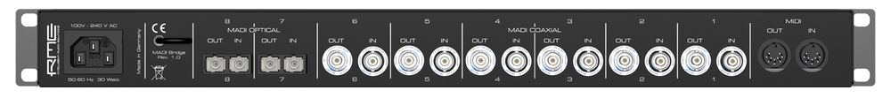 RME MADI Bridge - Back Panel Zoom - Synthax Audio UK RME MADI Bridge - Back Panel Zoom
